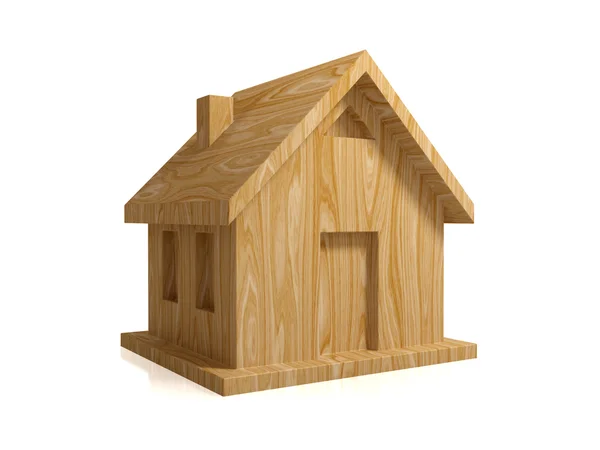 Ekologický dřevěný dům. — Stock fotografie