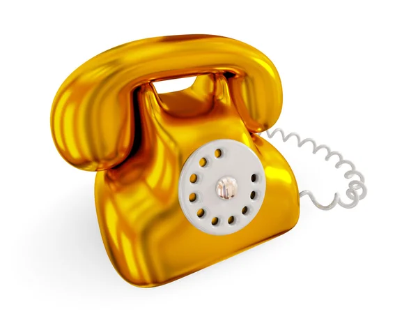 Golden Rentro telefone . — Fotografia de Stock