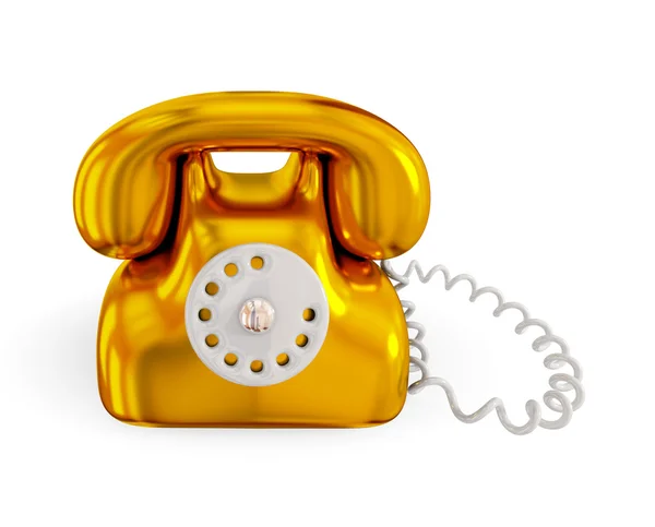 Goldenes Rentro-Telefon. — Stockfoto