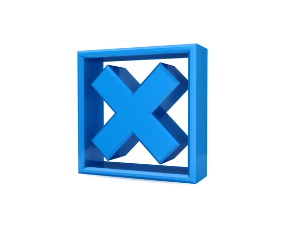 stock image Blue cross mark.