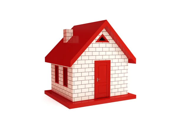 3D litet hus. — Stockfoto