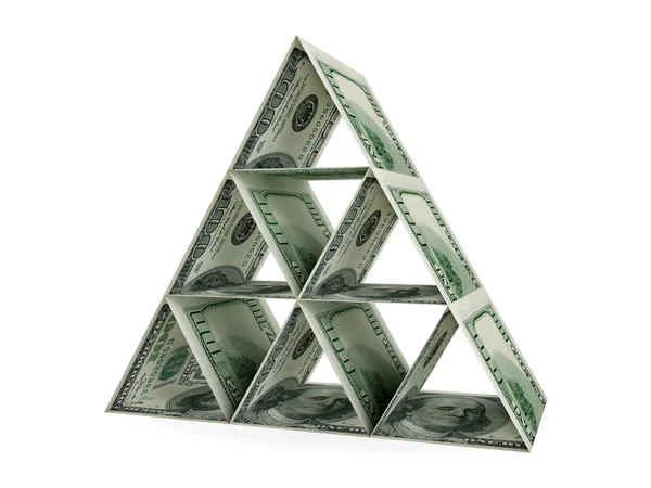 Піраміда з доларів . — стокове фото