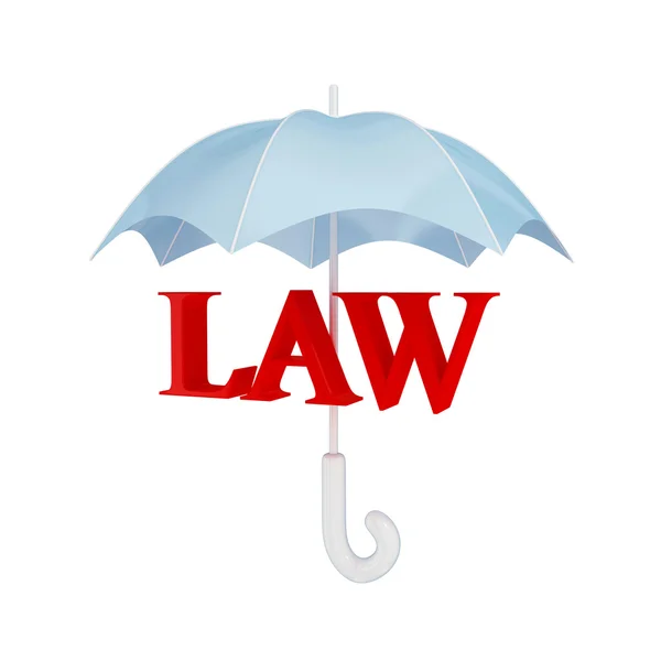 傘の下で単語の法律. — ストック写真