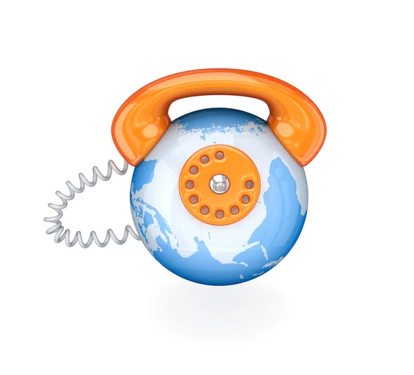 Világméretű telefon kapcsolat fogalma. — Stock Fotó