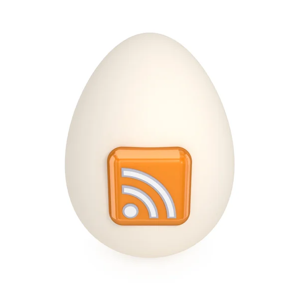 Egg shell with a word WWW. — Stock Photo, Image