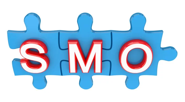 Puzzle com uma palavra SMO . — Fotografia de Stock