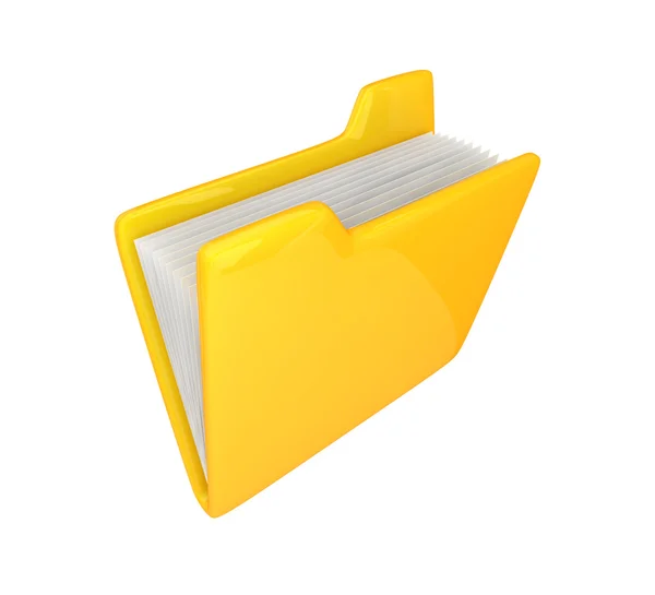 Žlutou ikonou složky — Stock fotografie