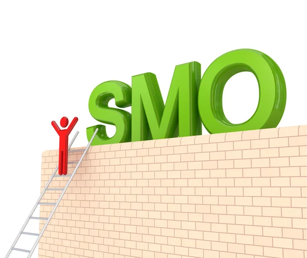Word SMO on a big wall — Stock Photo, Image