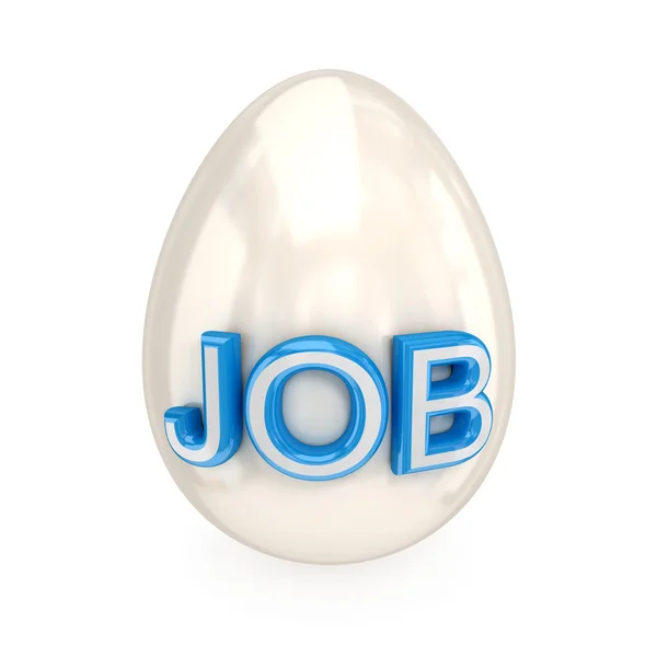 stock image Big egg with a word JOB.