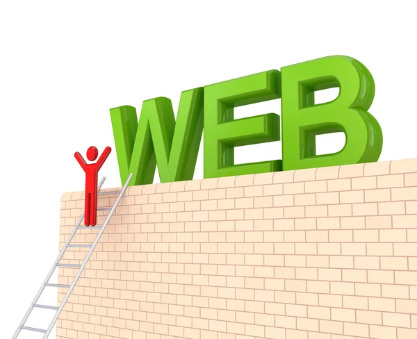 Word web på en stor vägg — Stockfoto