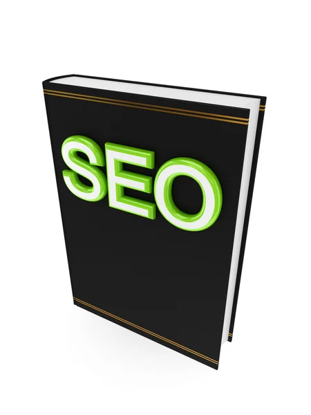 Black book with a green word SEO. — Stock Photo, Image