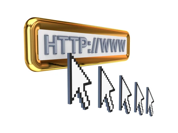 Cursors and internet symbols. — Stock Photo, Image