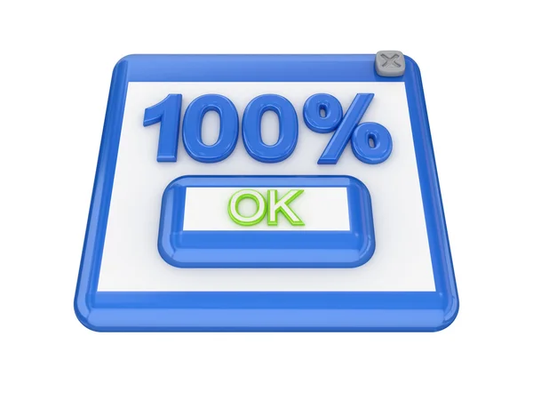 100 procents κουμπί — Φωτογραφία Αρχείου