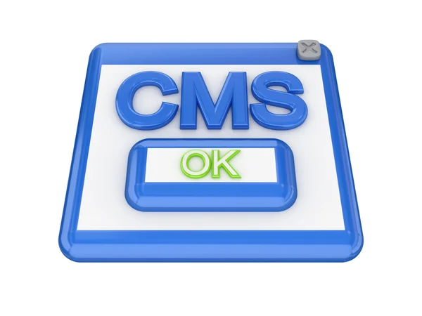 CMS knop. — Stockfoto