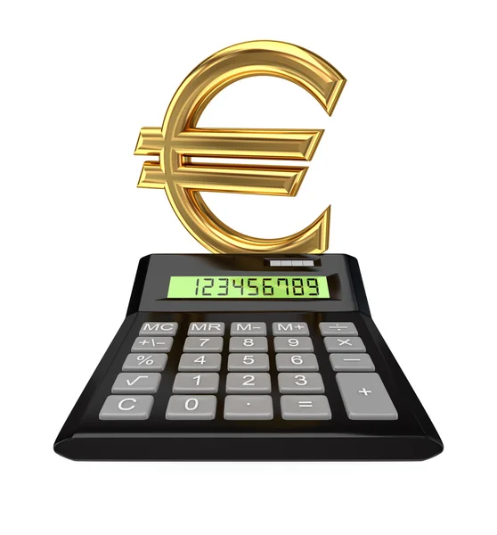 Taschenrechner und Euro sign.i — Stockfoto