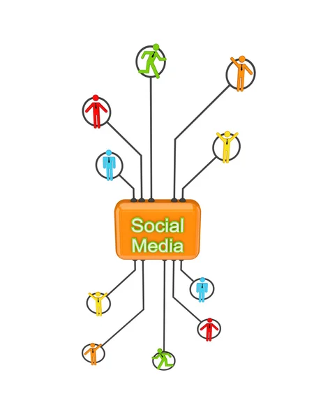 Begreppet sociala medier. — Stockfoto