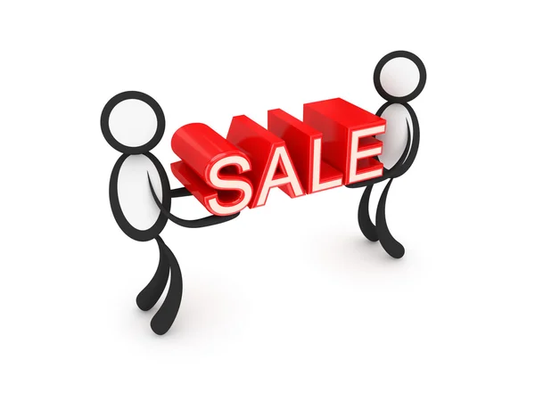 3d small with a word SALE in a hands. — Stock Photo, Image