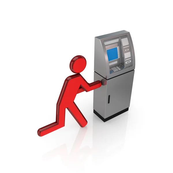 Concetto di furto ATM . — Foto Stock