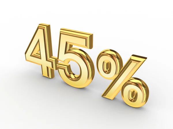 45 procentes — Fotografia de Stock