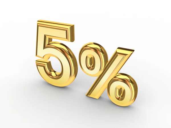 5 procents — Stock Photo, Image