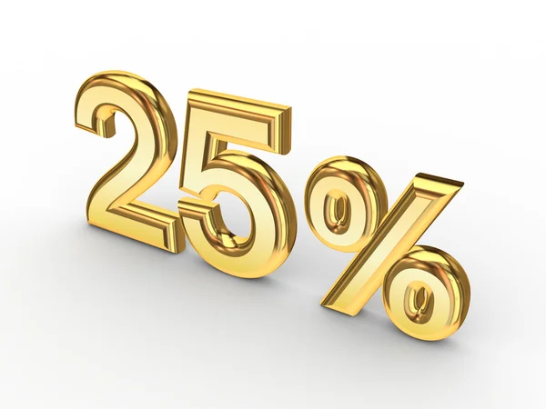25 procents — Fotografia de Stock