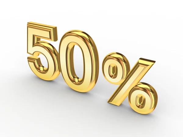 50 procents — Zdjęcie stockowe
