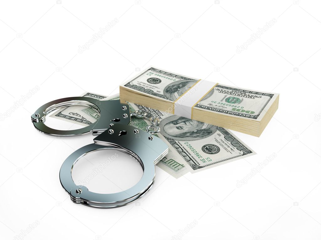 Handcuff and dollars pack