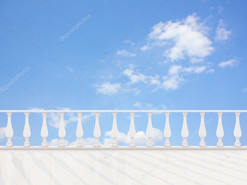 Empty classic terrace