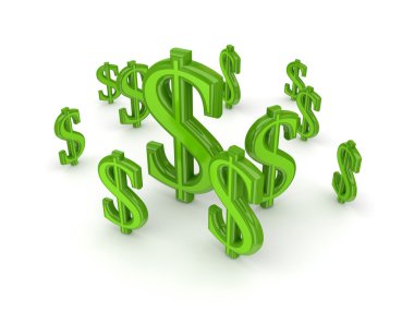 Dollar signs. clipart