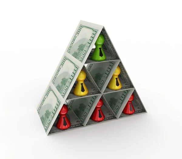 Concetto di piramide finanziaria . — Foto Stock