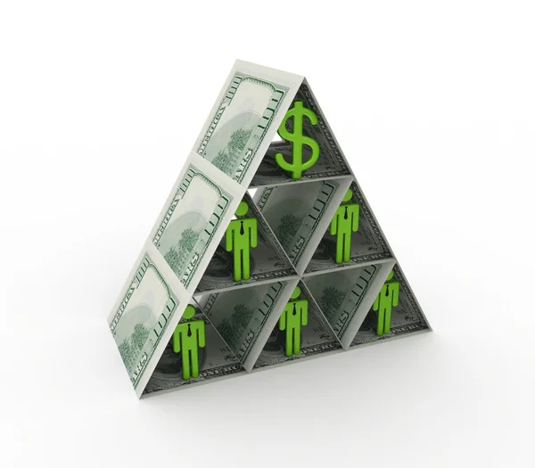 Finanční pyramida koncept. — Stock fotografie