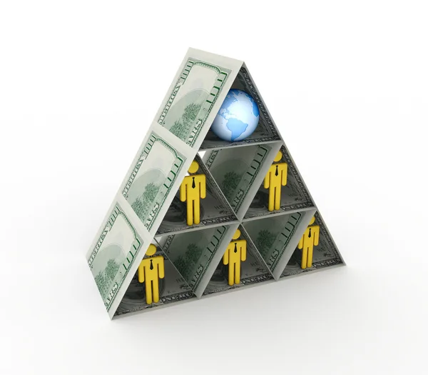 Pénzügyi piramis koncepció. — Stock Fotó