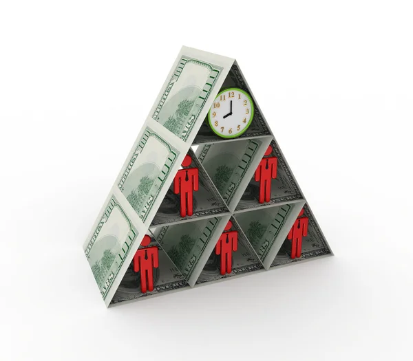 Finanční pyramida koncept. — Stock fotografie
