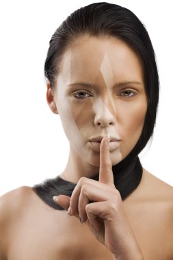 sanat makyaj ile kız