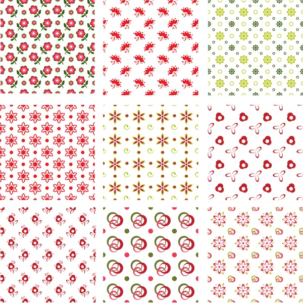 Set of baby patterns — Stock Vector