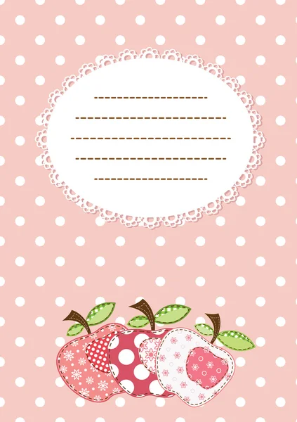 Fond patchwork pomme rose — Image vectorielle
