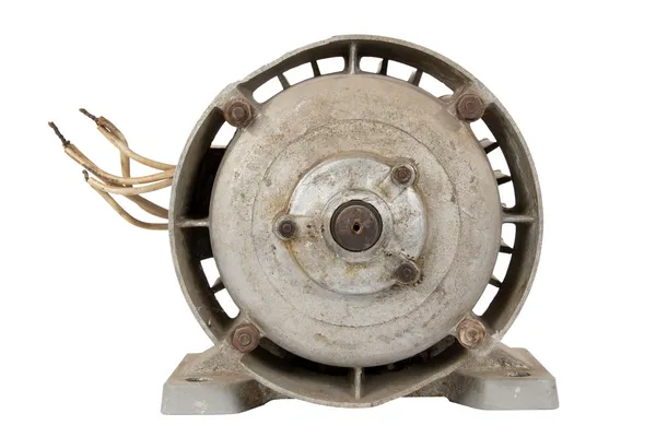 Oude elektrische motor (geïsoleerd) — Stockfoto