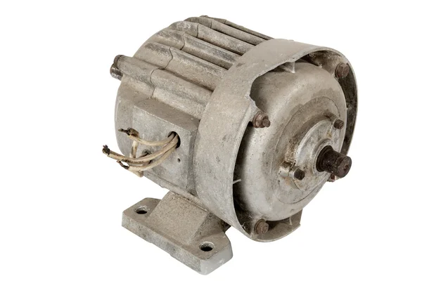 Motor elétrico velho (isolado ) — Fotografia de Stock