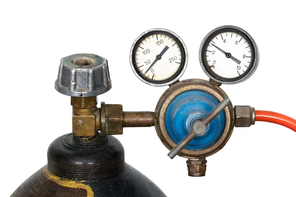 圧力計 (分離プロセスのガス圧力レギュレータ) — ストック写真