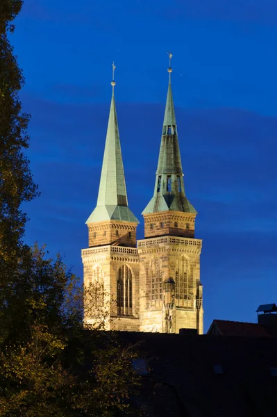 St. Lorenz Church towers — Stock Photo, Image