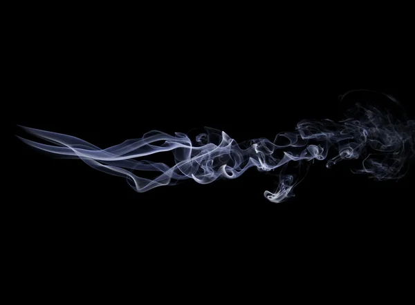 Αφηρημένος καπνός σε μαύρο φόντο. — Φωτογραφία Αρχείου