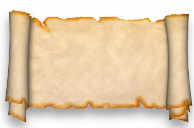 Ancient scroll of parchment. clipart