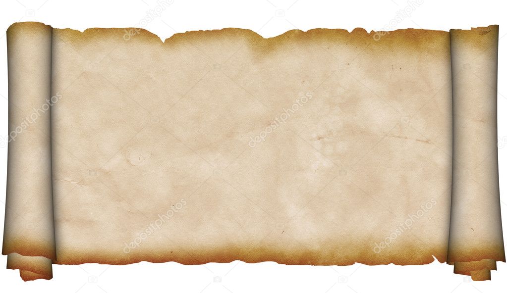 Antique scroll of parchment.