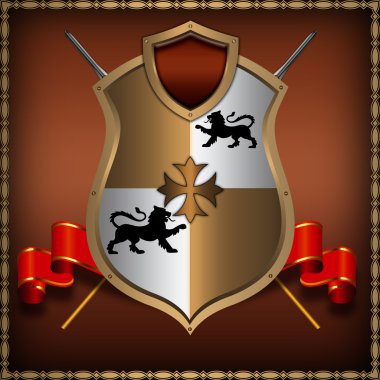 Medieval shield. clipart