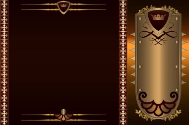 Ornate golden background. clipart