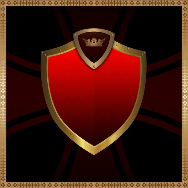 Golden shield. — Stock Photo, Image
