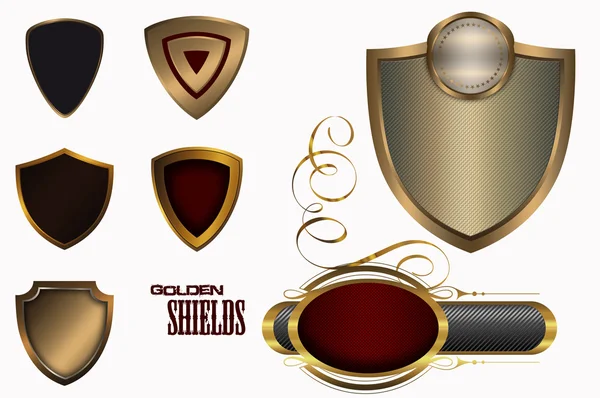Colecção de escudos . — Fotografia de Stock