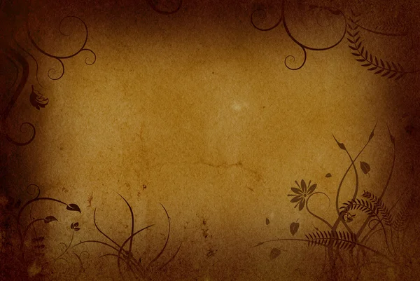 Grunge-Papier mit floralem Muster. — Stockfoto
