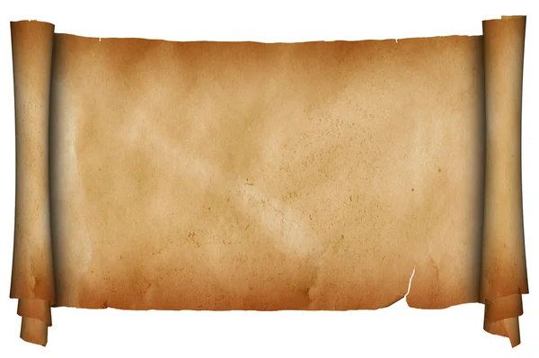 Bläddra i antika pergament. — Stockfoto