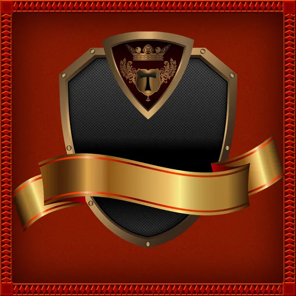 Gold shield — Stock Photo, Image